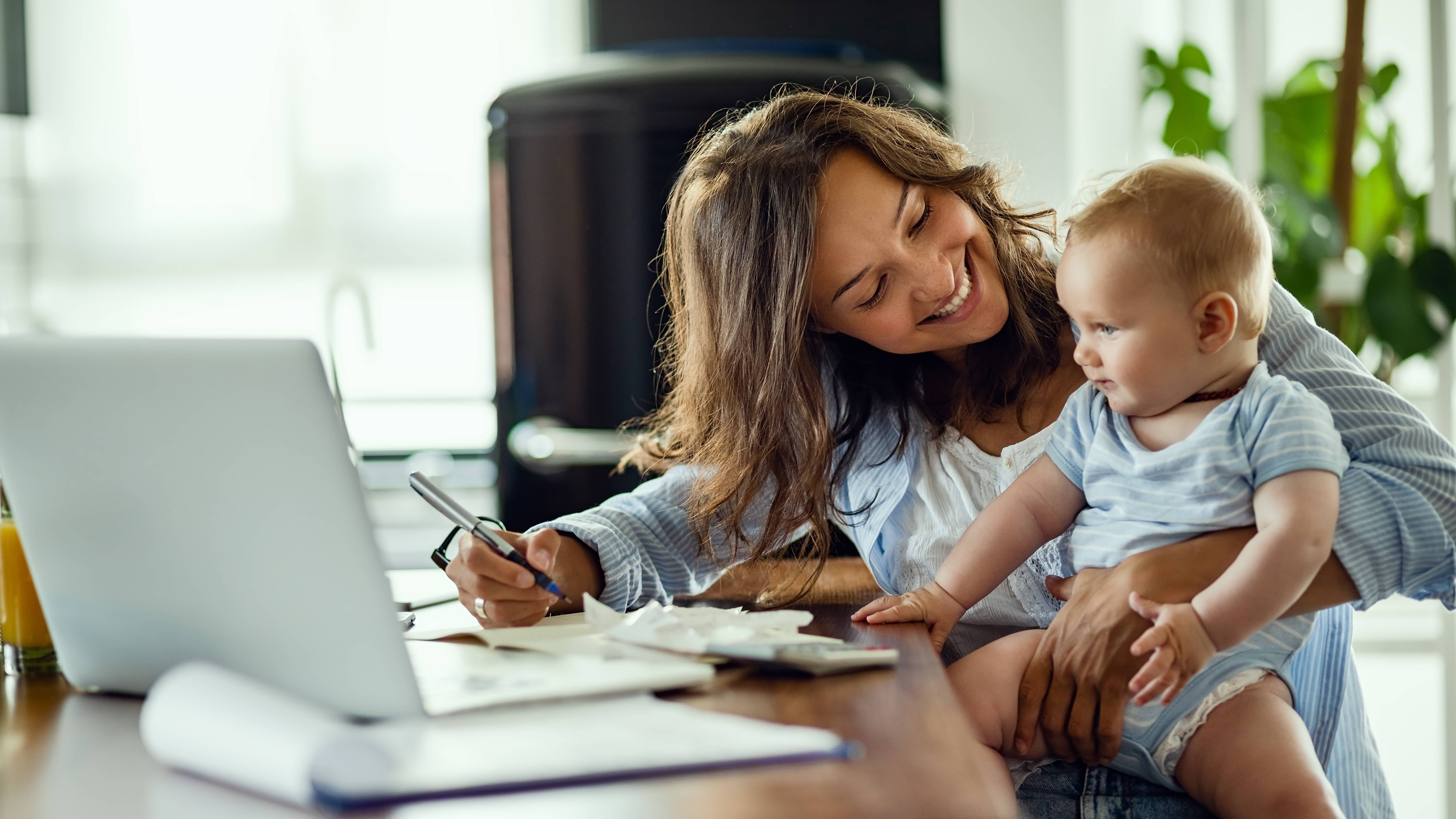 Mother sitting with Child