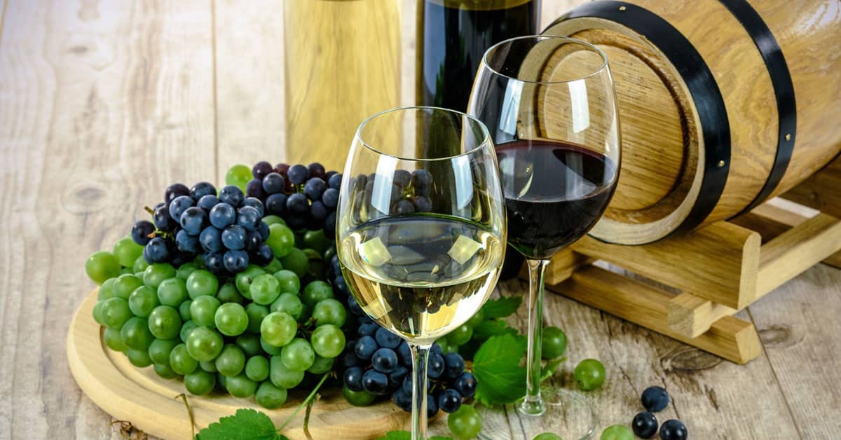 wine and grapes