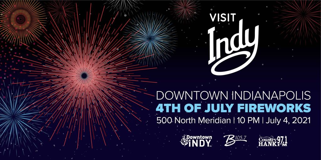 Downtown Indy's 4th of July Fireworks at 500 N. Meridian at 10 PM