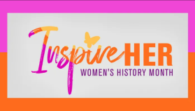 Inspire Her Womens History Month graphic/header