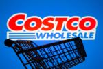 In this photo illustration, the Costco Wholesale logo seen...