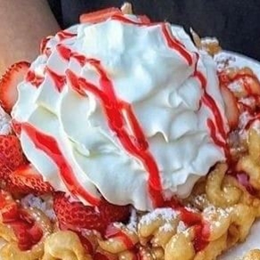 Strawberry Cheesecake Funnel Cake (LT Concessions)