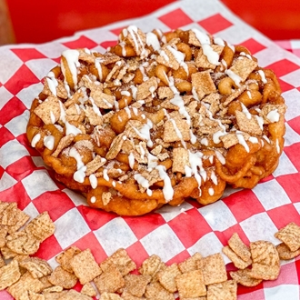 Cinnamon Toast Crunch Funnel Cake (R & W Concessions)