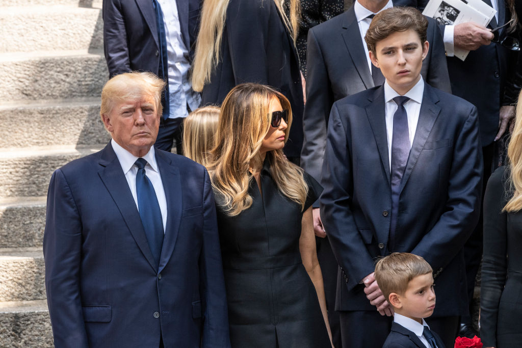 Former President Donald Trump, Melania Trump, Barron Trump...