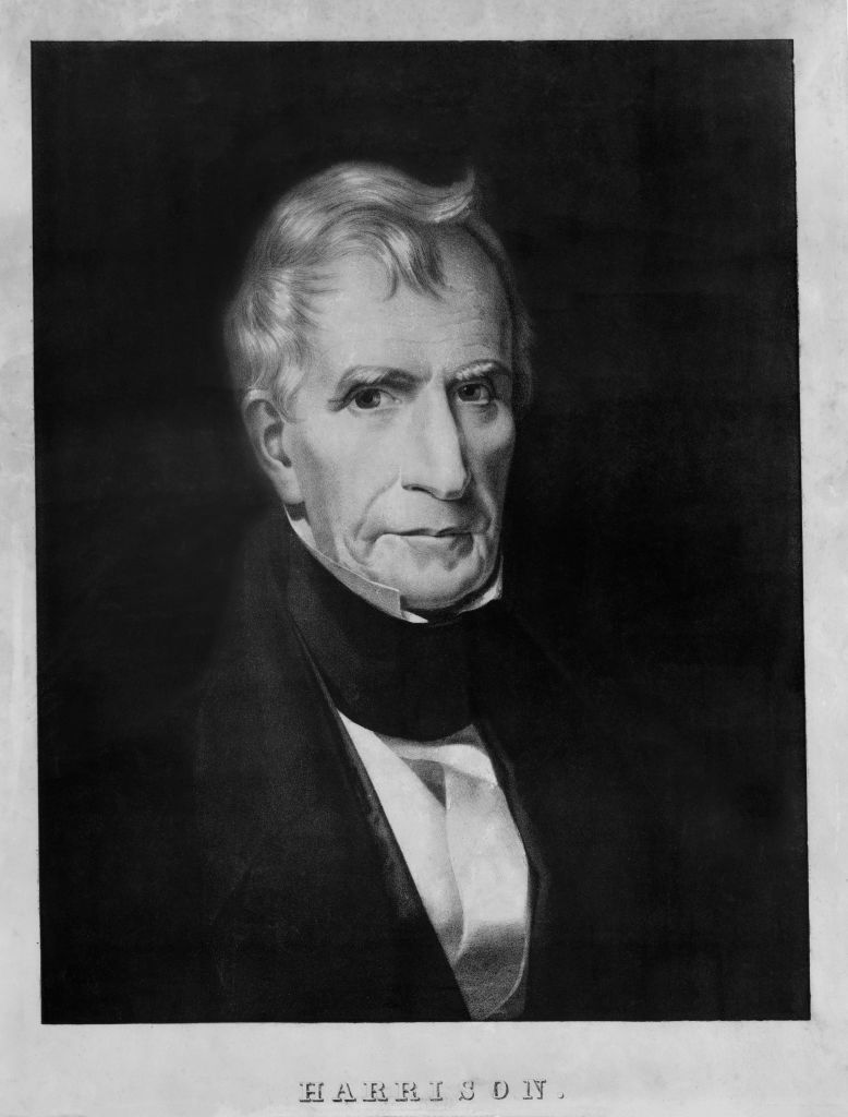 William Henry Harrison, 1773-1841, Ninth President of the United States, Head and Shoulders Portrait, Lithograph
