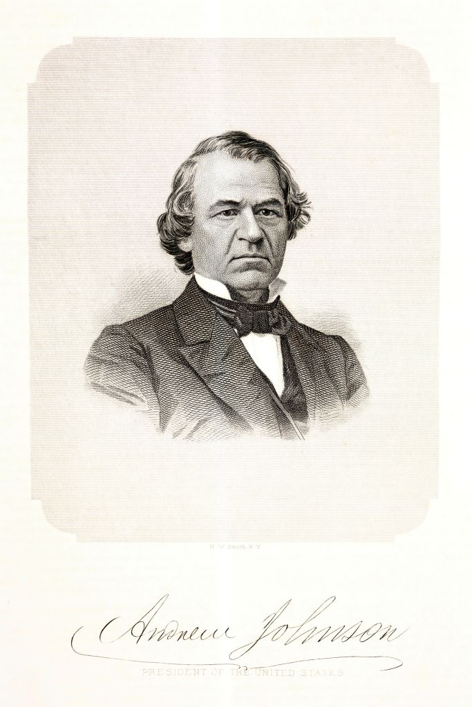Andrew Johnson, US president, portrait, front view