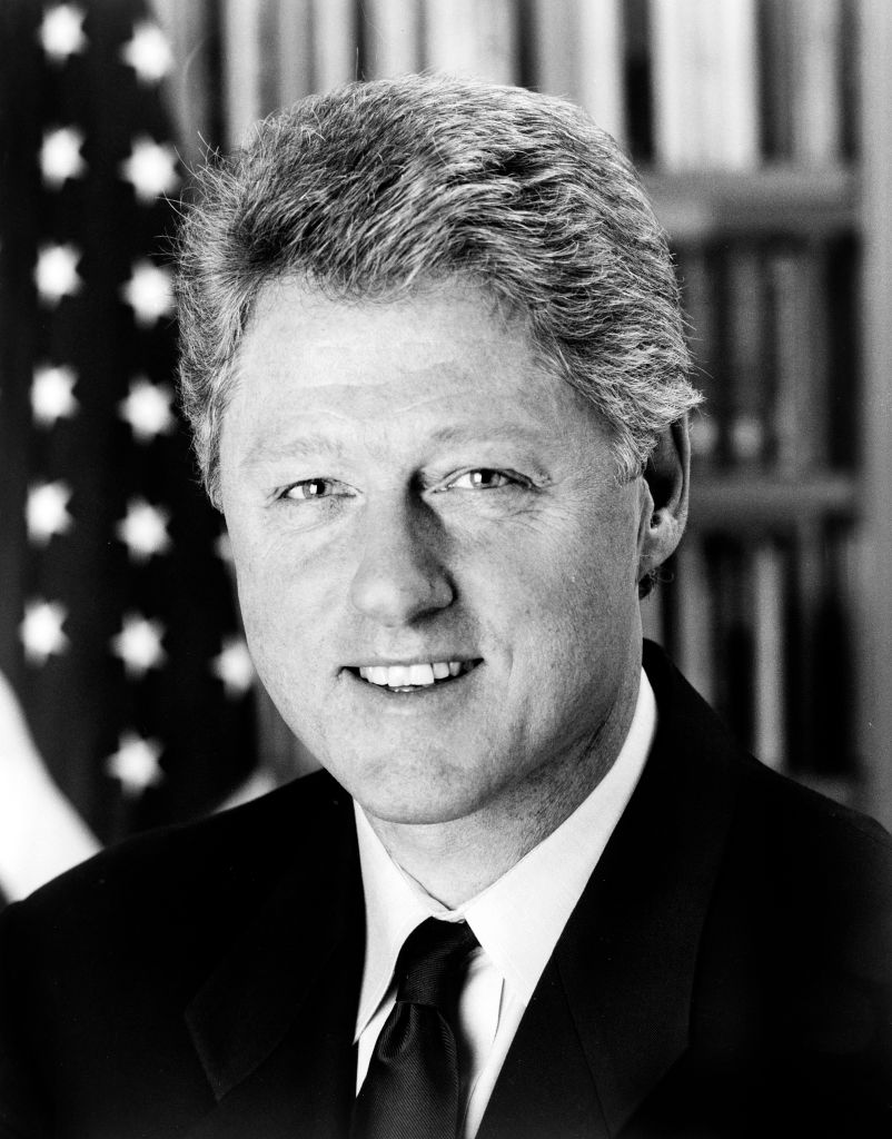 Bill Clinton, 42nd U.S. President, 1993-2001, head and shoulders portrait, official White House photograph, 1993