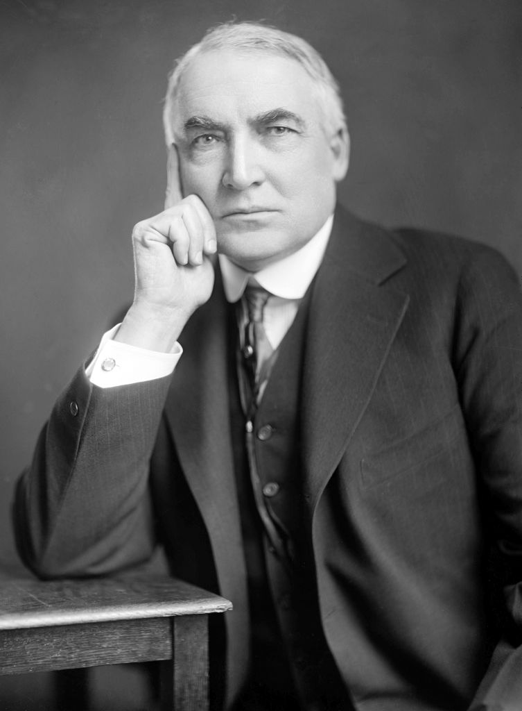 USA: Warren G. Harding (1865 Ð 1923) was the 29th President of the United States, serving from 1921 to 1923. Photographic portrait, Harris and Ewing, c. 1920