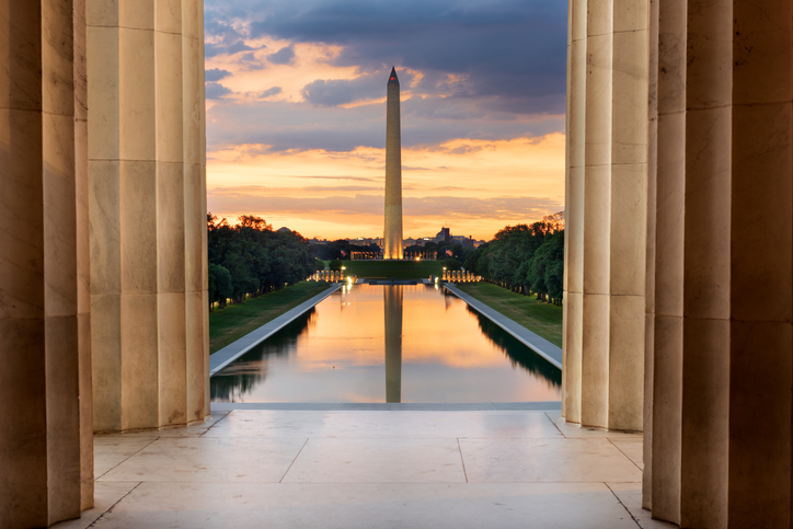 Washington Monument and Reflecting Pool from Lincoln Memorial