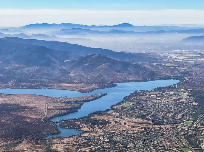 Aerial View of Chula Vista Lake in San Diego