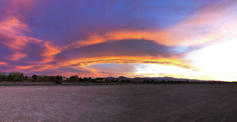 North Las Vegas Sunset Cloudscape Superwide