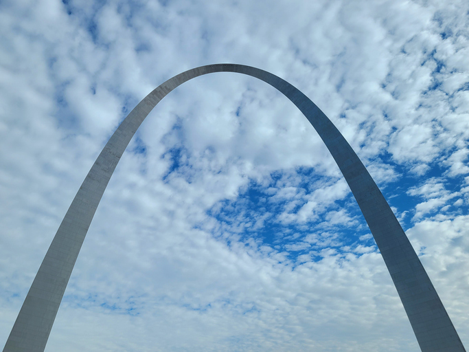 St. Louis Gateway Arch on a Cloudy Day