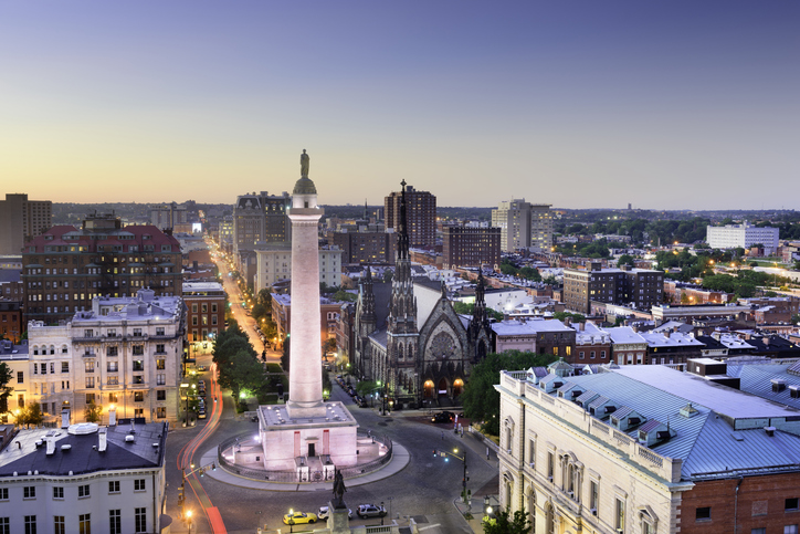 Baltimore, Maryland, USA Skyline