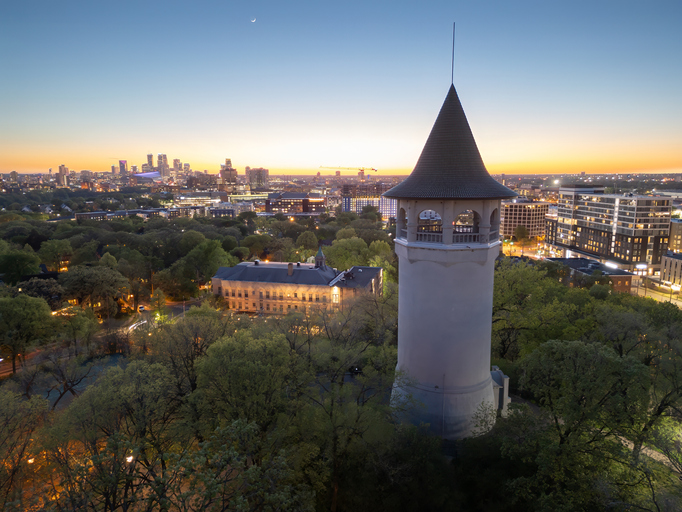 Minneapolis, Minnesota, USA at Witch's Hat Water Tower