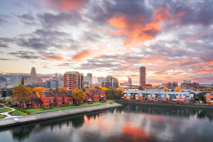 Buffalo, New York, USA Downtown at Dawn