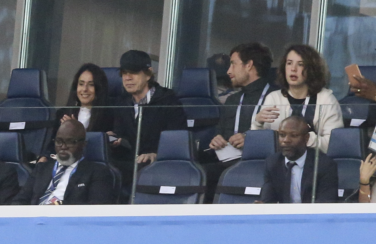 Celebrities Attend France v Belgium At 2018 World Cup