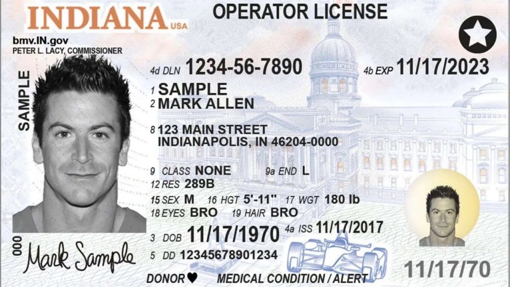 Photo provided by the Indiana BMV