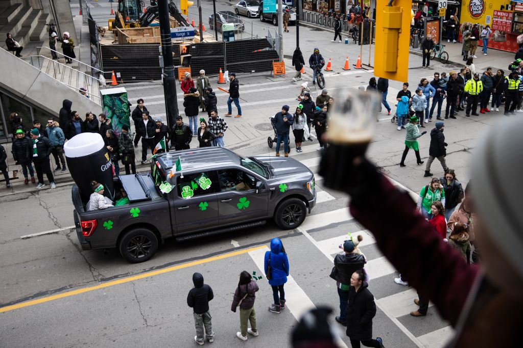 The St. Patrick's Day parade in Toronto.