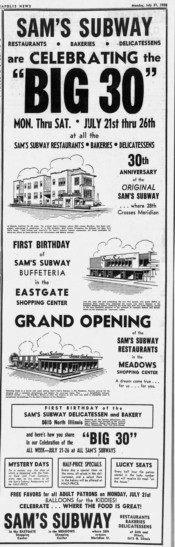 Sam’s Subway Restaurant Group – Indianapolis