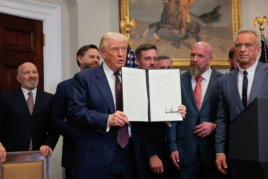 President Trump Signs Executive Order In White House's Roosevelt Room
