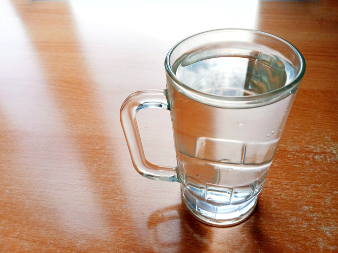 A glass of water