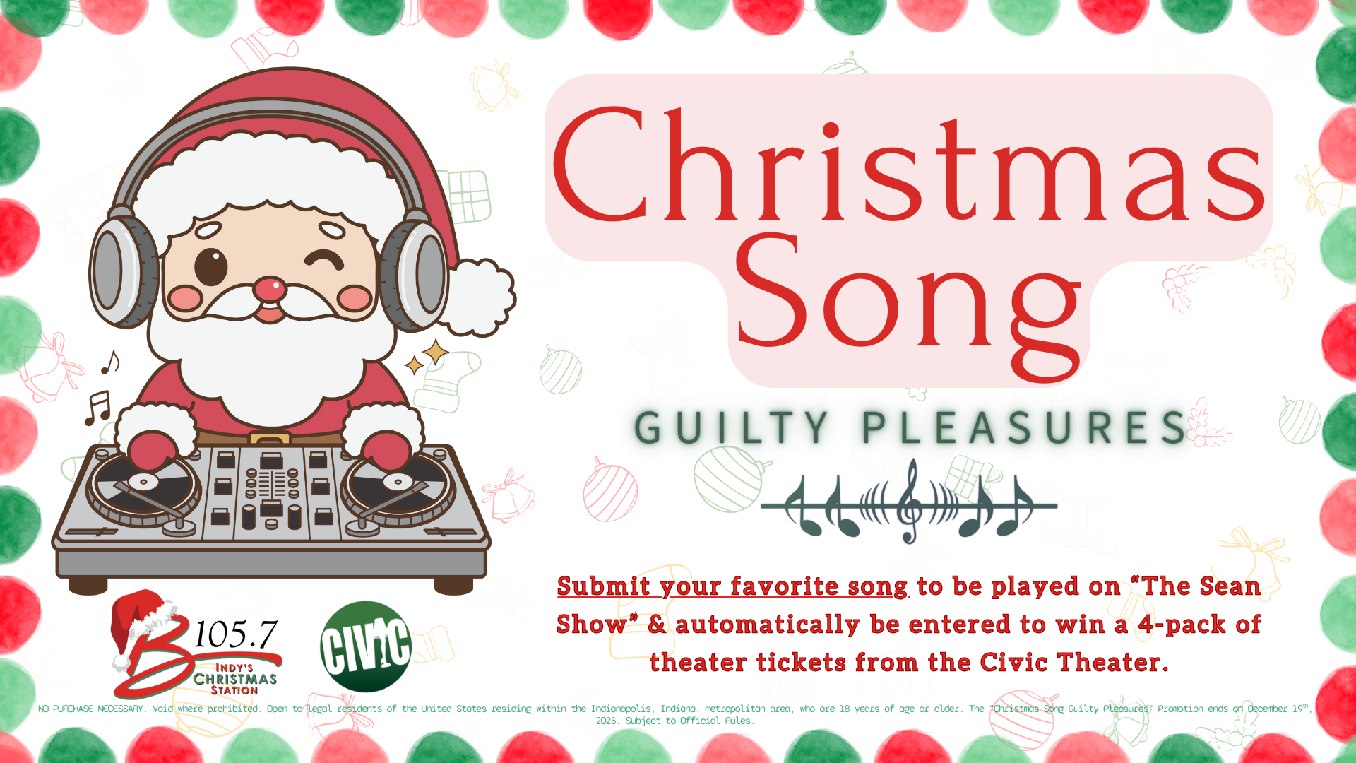 Enter to Win: Christmas Song Guilty Pleasures!